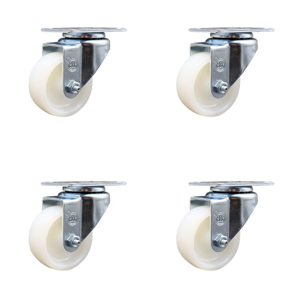 3 Inch Nylon Wheel Swivel Top Plate Caster Set Service Caster Brand