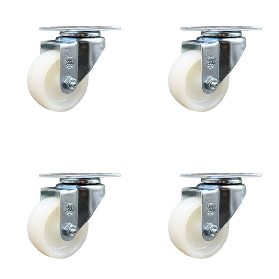 3 Inch Nylon Wheel Swivel Top Plate Caster Set Service Caster Brand
