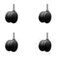 thumbnail image 1 of 3 Inch Office Chair Casters Nylon Twin Wheel 7/16” Grip Ring Stem Set of 4 SCC, 1 of 2