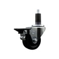 thumbnail image 1 of 3 Inch Phenolic Swivel 1-1/4 Inch Expanding Stem Caster with Brake SCC, 1 of 2