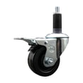 thumbnail image 1 of 3 Inch Phenolic Swivel 1-1/8 Inch Expanding Stem Caster Total Lock Brake SCC, 1 of 2