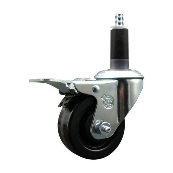 3 Inch Phenolic Swivel 1-1/8 Inch Expanding Stem Caster Total Lock Brake SCC