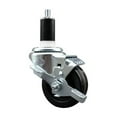 thumbnail image 1 of 3 Inch Phenolic Swivel 1-3/8 Inch Expanding Stem Caster with Brake SCC, 1 of 2