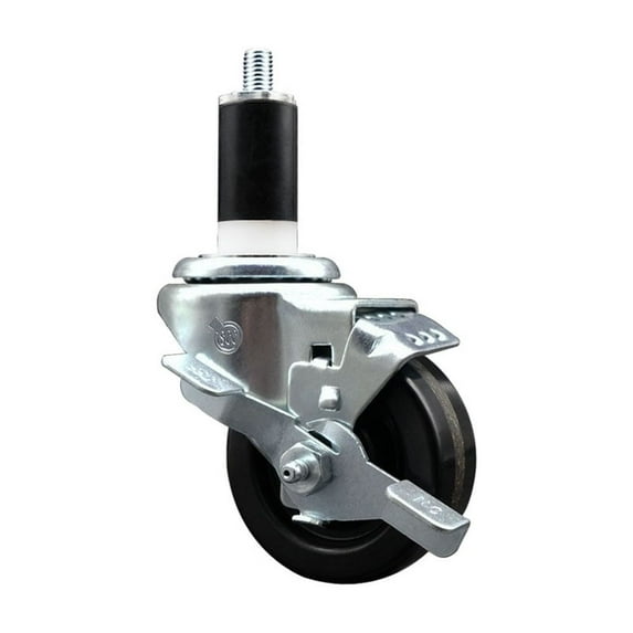 3 Inch Phenolic Swivel 1-3/8 Inch Expanding Stem Caster with Brake SCC