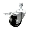 thumbnail image 1 of 3 Inch Phenolic Swivel 12mm Threaded Stem Caster with Total Lock Brake SCC, 1 of 2
