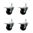 thumbnail image 1 of 3 Inch Phenolic Swivel 3/4 Inch Threaded Stem Caster Set with Total Lock Brake, 1 of 2