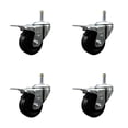 thumbnail image 1 of 3 Inch Phenolic Swivel 7/16 Inch Grip Ring Stem Caster Set with Total Lock Brake, 1 of 2