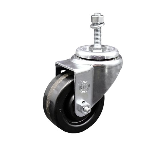 3 Inch Phenolic Wheel Swivel 10mm Threaded Stem Caster Service Caster Brand