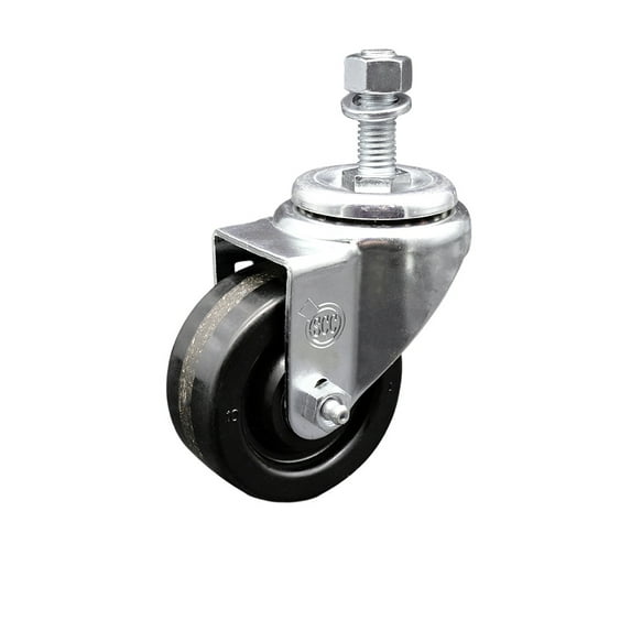 3 Inch Phenolic Wheel Swivel 12mm Threaded Stem Caster Service Caster Brand