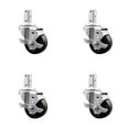 thumbnail image 1 of 3 Inch Phenolic Wheel Swivel 3/4 Inch Square Stem Caster Set with Brake SCC, 1 of 2