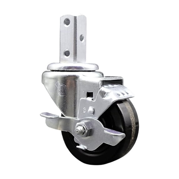 3 Inch Phenolic Wheel Swivel 3/4 Inch Square Stem Caster with Brake SCC