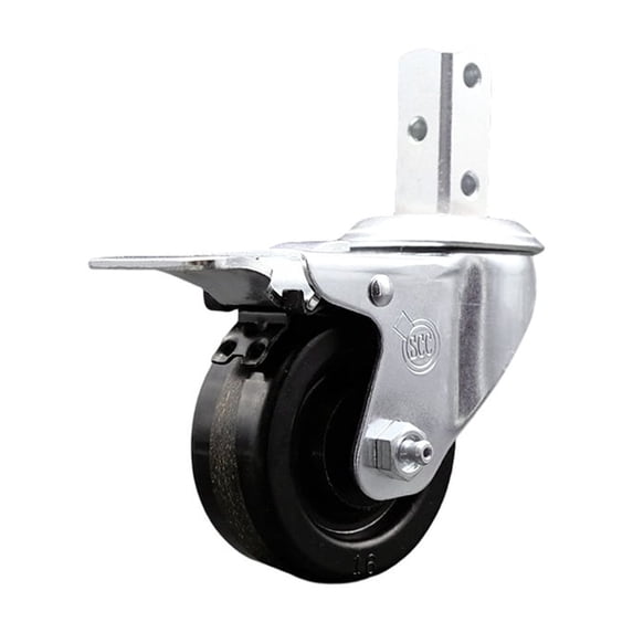 3 Inch Phenolic Wheel Swivel 3/4 Inch Square Stem Caster with Total Lock Brake