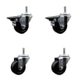 thumbnail image 1 of 3 Inch Phenolic Wheel Swivel 7/16 Inch Grip Ring Stem Caster Set 2 Brakes SCC, 1 of 2
