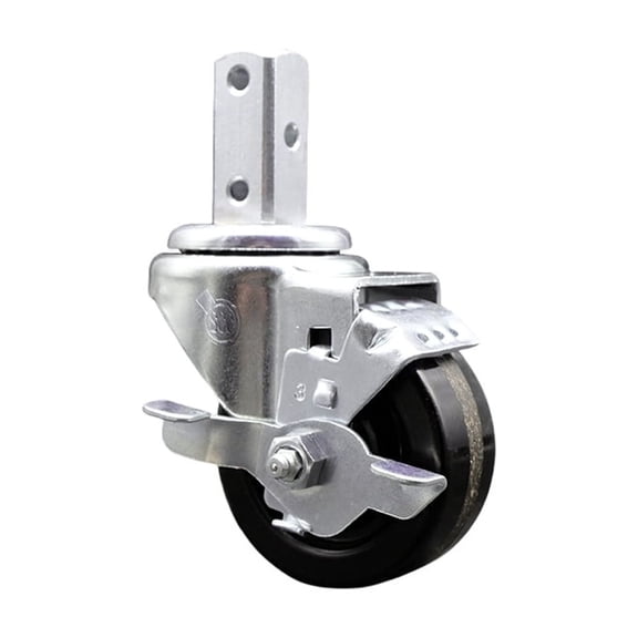 3 Inch Phenolic Wheel Swivel 7/8 Inch Square Stem Caster with Brake SCC