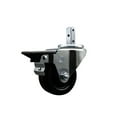 thumbnail image 1 of 3 Inch Phenolic Wheel Swivel 7/8 Inch Square Stem Caster with Brake SCC, 1 of 2