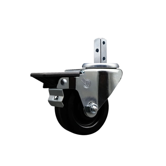 3 Inch Phenolic Wheel Swivel 7/8 Inch Square Stem Caster with Brake SCC