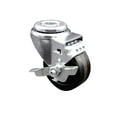 thumbnail image 1 of 3 Inch Phenolic Wheel Swivel Bolt Hole Caster with Brake Service Caster Brand, 1 of 2