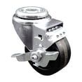 thumbnail image 1 of 3 Inch Phenolic Wheel Swivel Bolt Hole Caster with Brake Service Caster Brand, 1 of 2