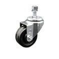 thumbnail image 1 of 3 Inch Phenolic Wheel Swivel ½ Inch Threaded Stem Caster Service Caster Brand, 1 of 2