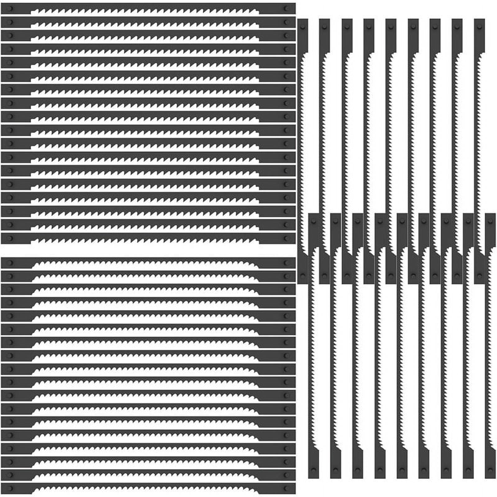25-Piece Scroll Saw Blade Set – 6.5" High Carbon Steel, Pin End, 10–28 TPI Assortment For Wood, Plastic, Leather & Thin Metal Cutting