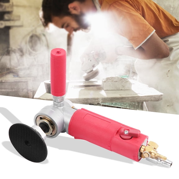 3-Inch Pneumatic Water Polisher Wet Air Sander High Speed Air Grinder 4300 RPM for Marble Stone