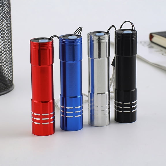 3 Inch Pocket LED Flashlight USB C Rechargeable Small Handheld Torch with Aluminum Body and Lanyard for Hiking and Night Walking Red