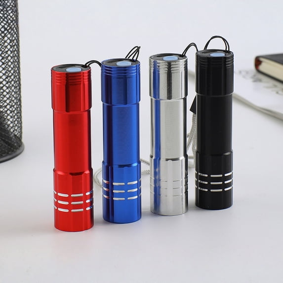 3 Inch Pocket LED Flashlight USB C Rechargeable Small Handheld Torch with Aluminum Body and Lanyard for Hiking and Night Walking Red