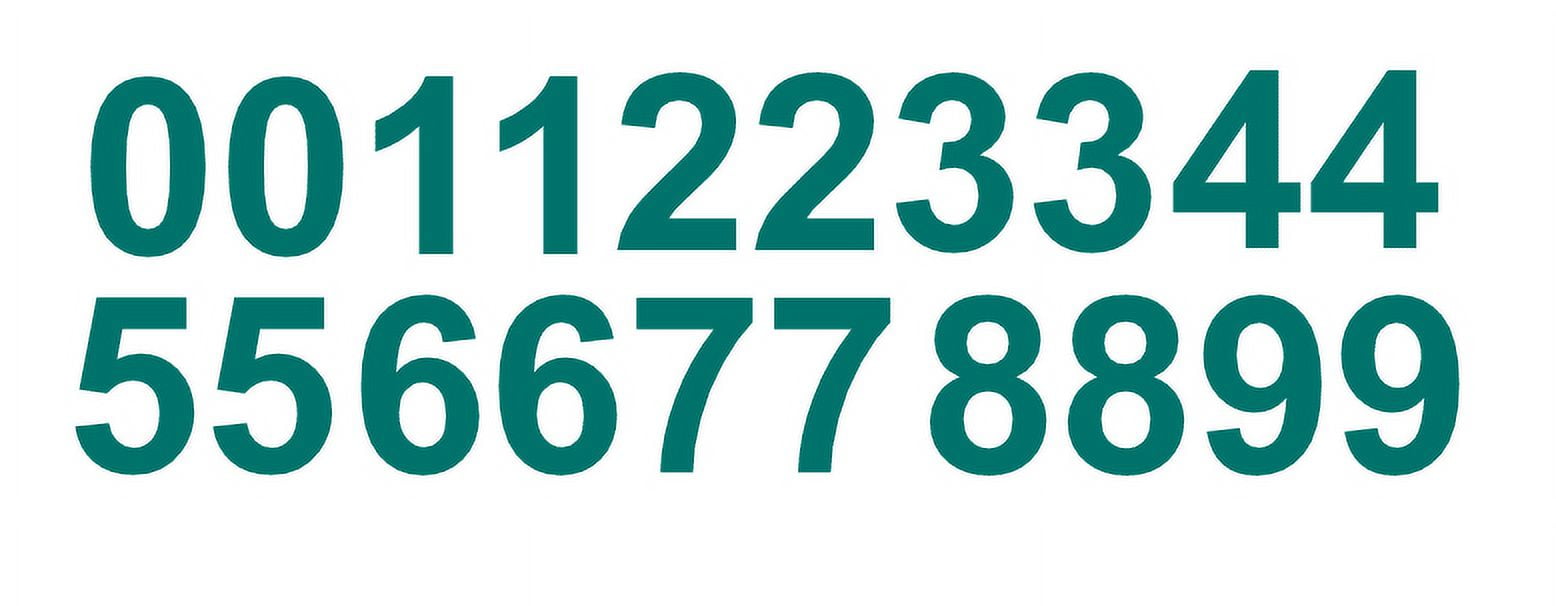 CustomDecal 4-Inch Mailbox Letter Vinyl Decal Sheet - Waterproof, Fade-Resistant Numbers & Letters (Lime Green)