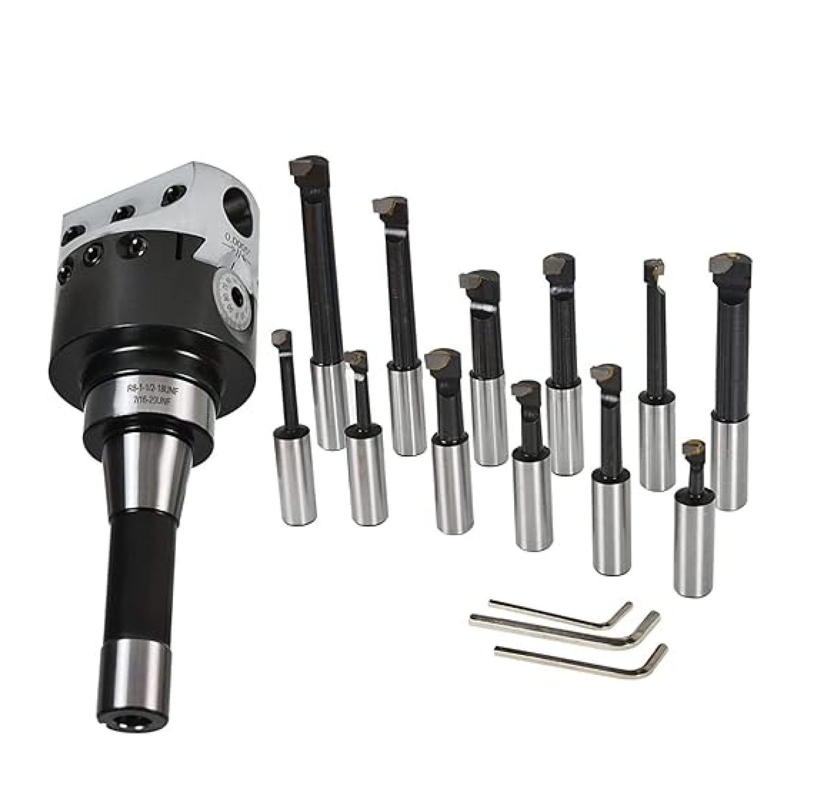 3 Inch R8 Shank Boring Head 3/4 Inch Carbide Boring Bar Set for ...