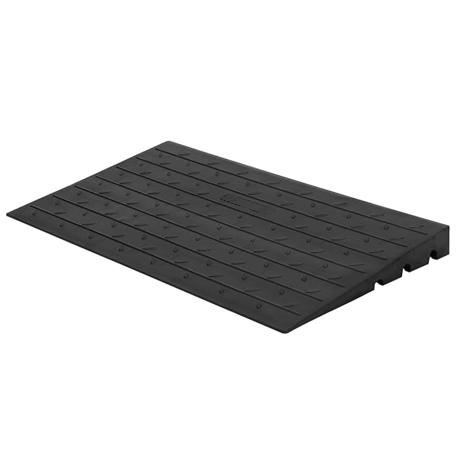 3 Inch Raised Rubber Threshold Ramp Cuttable Door Ramp, Portable Non ...