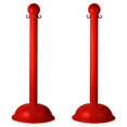 thumbnail image 1 of 3 Inch Red Heavy Duty Stanchion (2 Pk), 1 of 9