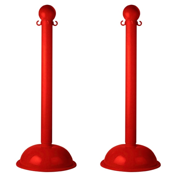 3 Inch Red Heavy Duty Stanchion (2 Pk)