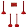 thumbnail image 1 of 3 Inch Red Heavy Duty Stanchion & Chain Kit (6 Pk), 1 of 9