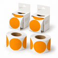 3 Inch Round Color-code Circle Dot Sticker Labels, Orange, 4 Rolls ...