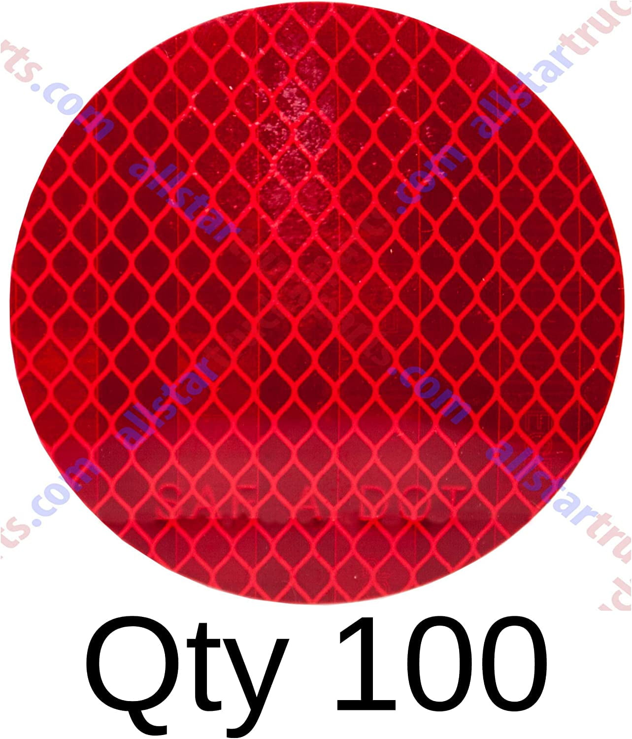 Amber/Red 2x3 Rectangle High Visibility Reflective Stick-On 24 - Foto 6