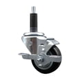 thumbnail image 1 of 3 Inch Black Poly Swivel 1 Inch Expanding Stem Caster with Brake SCC, 1 of 2