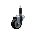 thumbnail image 1 of 3 Inch SS Black Poly Wheel Swivel 1-1/4 Inch Expanding Stem Caster SCC, 1 of 2