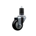 thumbnail image 1 of 3 Inch SS Black Poly Wheel Swivel 1-5/8 Inch Expanding Stem Caster SCC, 1 of 2
