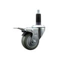 thumbnail image 1 of 3 Inch SS Gray Poly Swivel 1-1/8 Inch Expanding Stem Caster Total Lock Brake SCC, 1 of 2