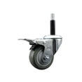 thumbnail image 1 of 3 Inch SS Gray Poly Swivel 3/4 Inch Expanding Stem Caster Total Lock Brake SCC, 1 of 2