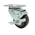 thumbnail image 1 of 3 Inch SS Gray Polyurethane Swivel Top Plate Caster with Brake Service Caster, 1 of 2