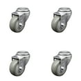 thumbnail image 1 of 3 Inch SS Gray Polyurethane Wheel Swivel Bolt Hole Caster Set Service Caster, 1 of 2