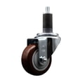thumbnail image 1 of 3 Inch SS Maroon Poly Wheel Swivel 1-1/4 Inch Expanding Stem Caster SCC, 1 of 2