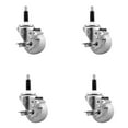 thumbnail image 1 of 3 Inch SS Nylon Swivel 7/8 Inch Expanding Stem Caster Set with Brake SCC, 1 of 2
