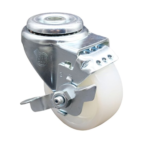 3 Inch SS Nylon Wheel Swivel Bolt Hole Caster with Brake Service Caster Brand