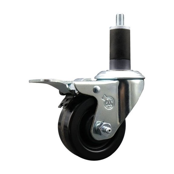 3 Inch SS Phenolic Swivel 1-1/4 Inch Expanding Stem Caster Total Lock Brake SCC