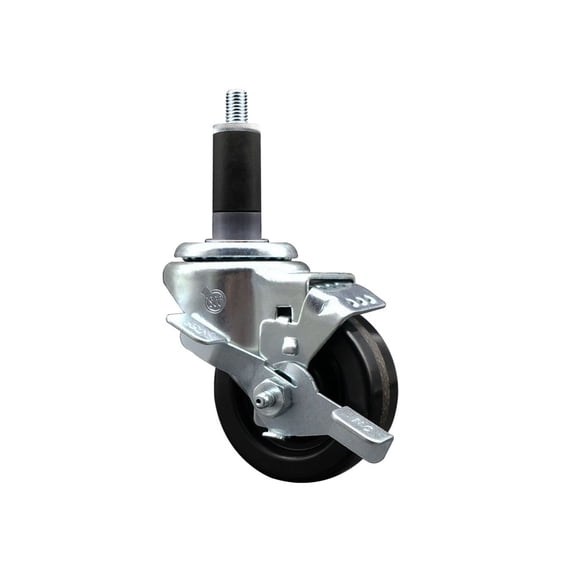 3 Inch SS Phenolic Swivel 1-1/8 Inch Expanding Stem Caster with Brake SCC