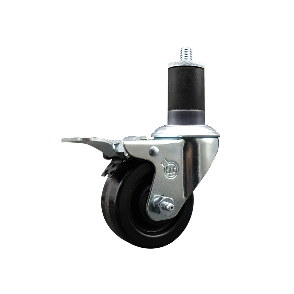 3 Inch SS Phenolic Swivel 1-5/8 Inch Expanding Stem Caster Total Lock ...
