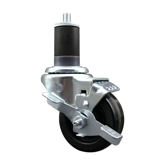 3 Inch SS Phenolic Swivel 1-5/8 Inch Expanding Stem Caster with Brake SCC