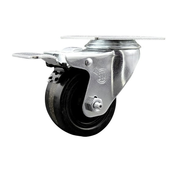 3 Inch Phenolic Wheel Swivel Top Plate Caster with Total Lock Brake SCC